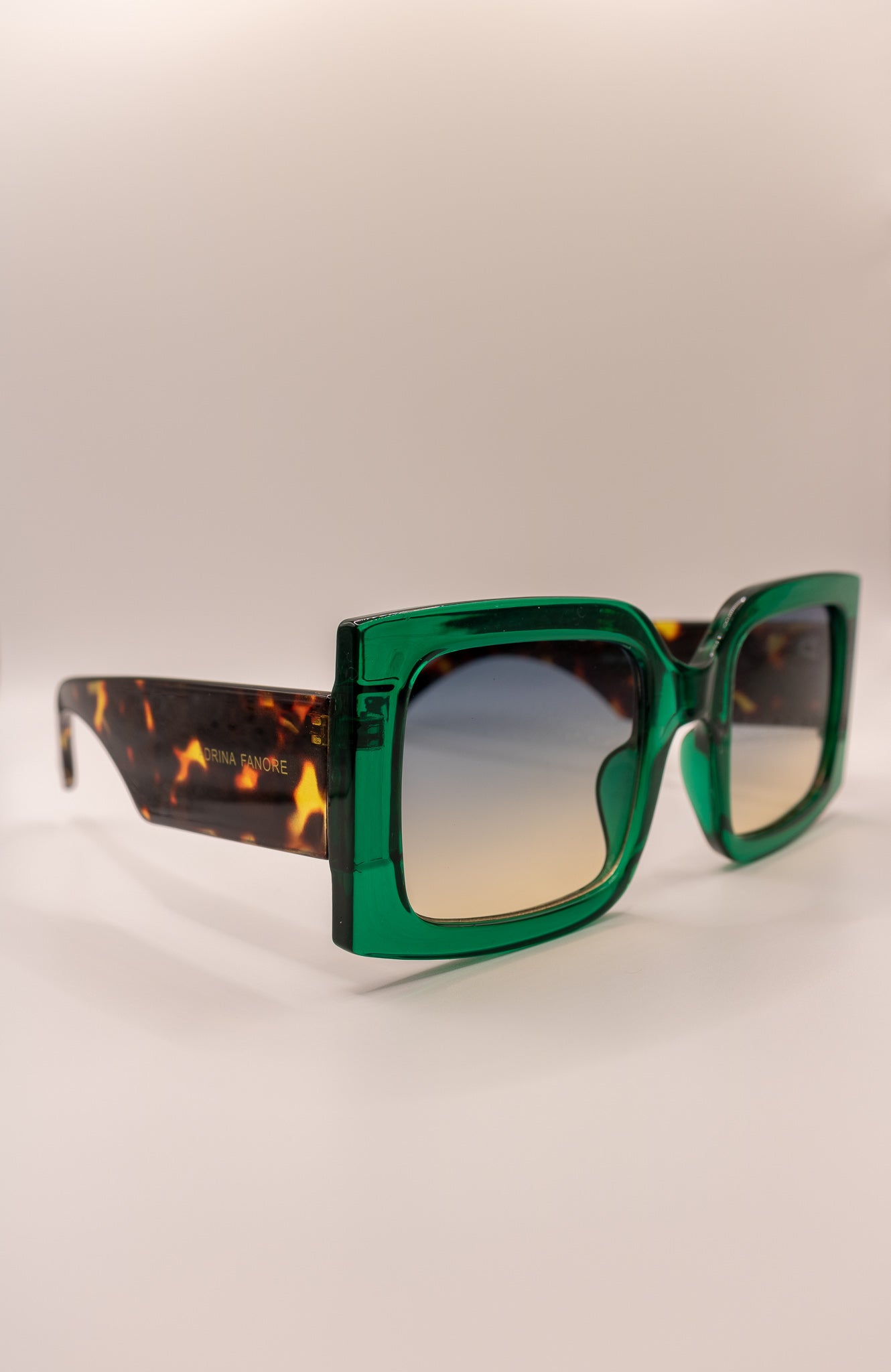 "Zora" Green/Tortoise Sunglasses