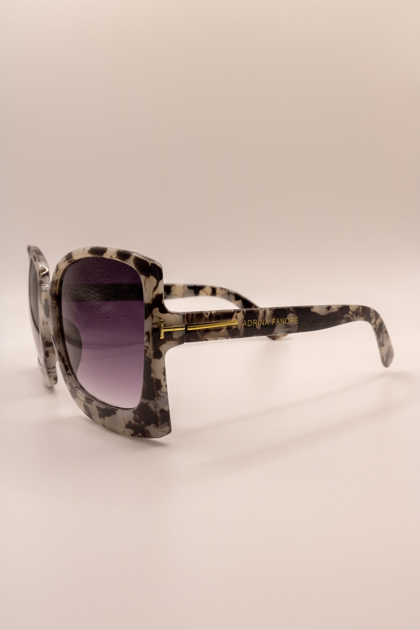 "Bianca" Grey Tortoise Oversized Sunglasses