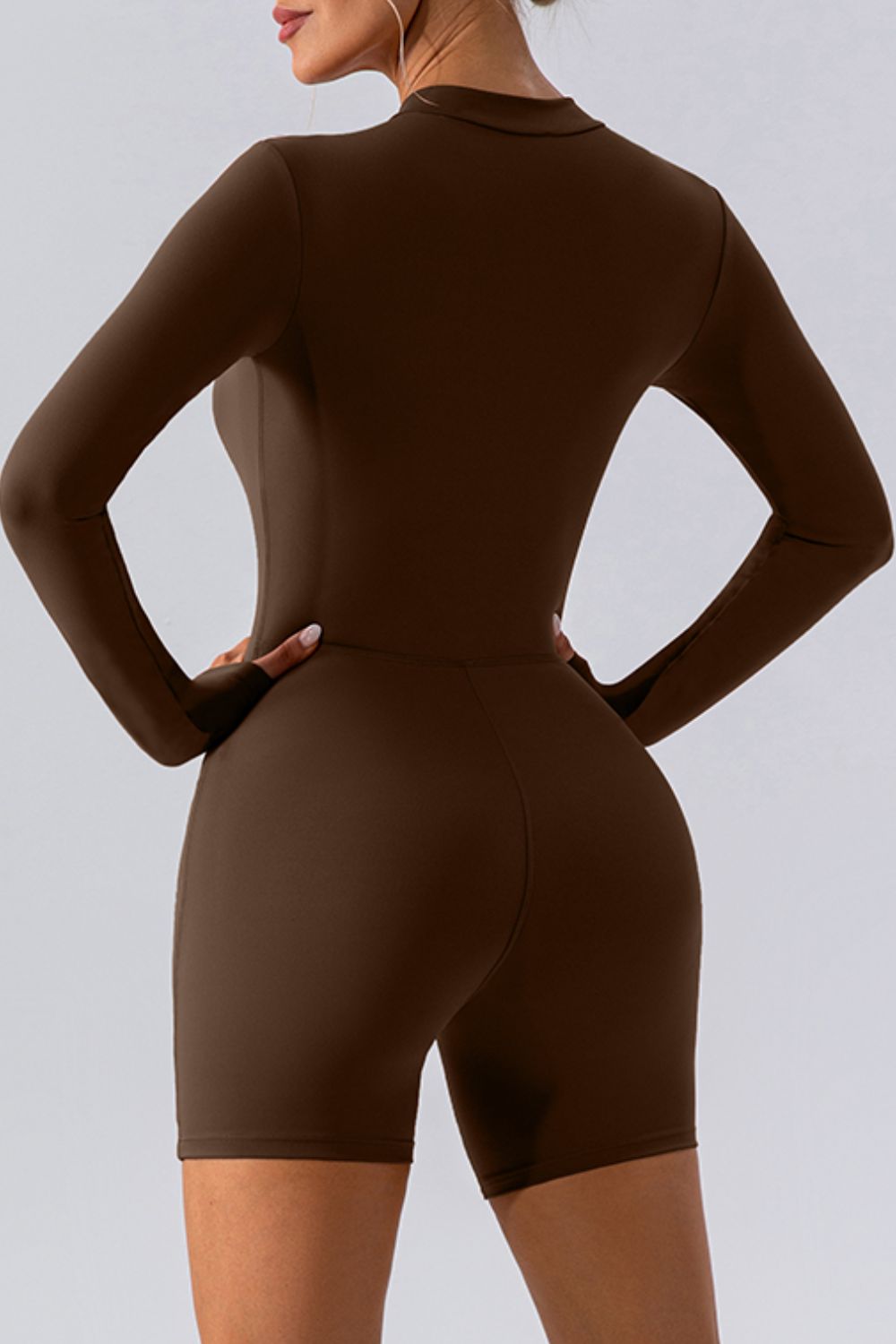 Half Zip Long Sleeve Active Jumpsuit